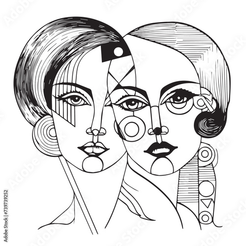 Symphony of Feminine Grace: Exquisite Hand-Drawn Portraits Celebrating the Beauty of Women
