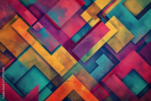 Colorful Geometric Patterns A Vibrant Tribute to Modern Art Generative AI