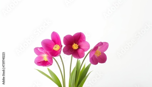 Tulips Isolated on White  A Modern Icon Vector Art
