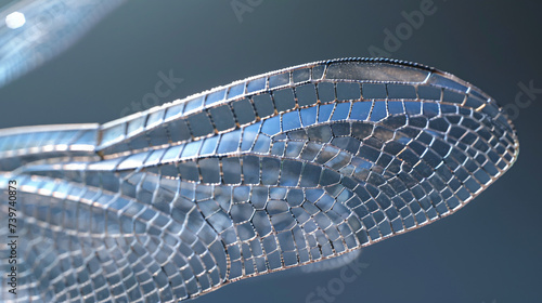 The intricate structure of a dragonfly wing showcasing.