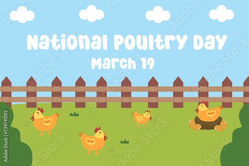 vector graphic of National Poultry Day ideal for National Poultry Day celebration.