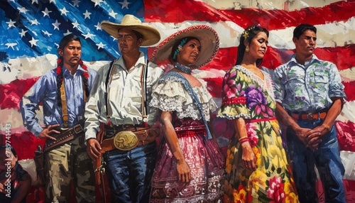 Celebrate Diversity A Colorful Celebration of Mexican-American Heritage Generative AI photo