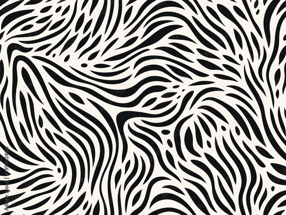 Perfectly seamless pattern, vector repeated abstract texture. Organic shapes background, black and white monochrome wallpaper Perfectly seamless pattern, vector repeated abstract texture. Organic shapes background, black and white monochrome wallpaper