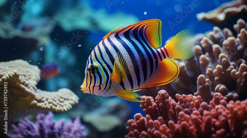 fish in aquarium, fish in aquarium, coral reef with fish