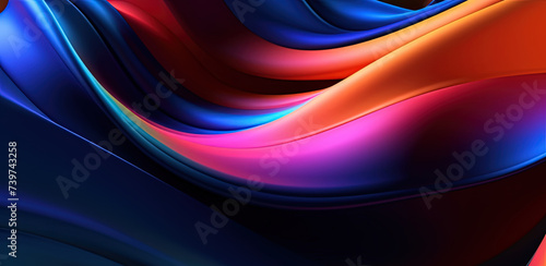 futuristic colorful wave abstract background banner, trendy gradient swirl wave abstract background