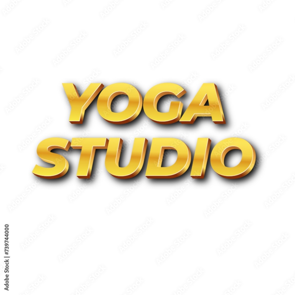 3D Yoga studio on white background 3D Yoga studio on white background