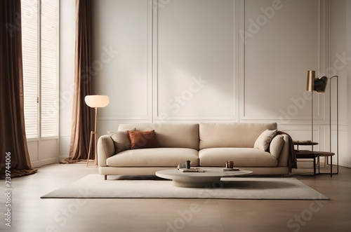 modren living room interior with white background and window  modern living room with sofa