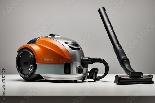 smart vacuum cleaner on a white background display, vacuum cleaner, cleaning tool photo