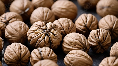 Close-up of a walnuts background