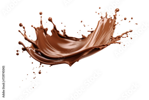 Chocolate Splash Isolated On Transparent Background