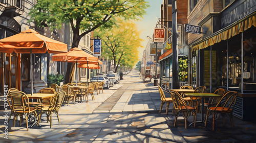A painting of a city street © Cybonix