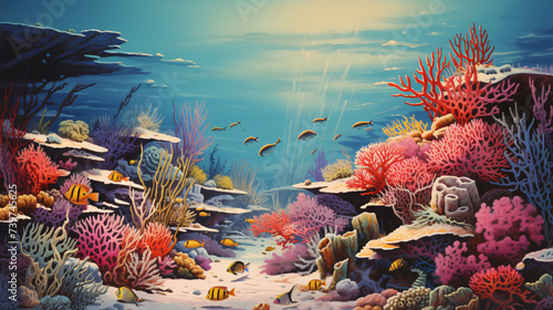 A painting of a coral reef © Cybonix