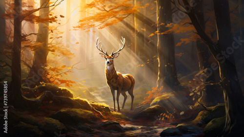 Painting of a deer © Cybonix