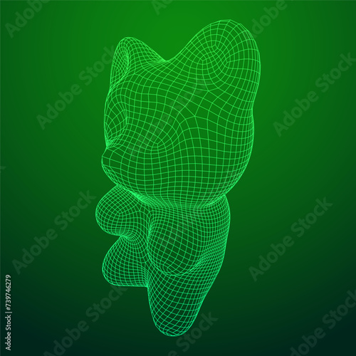 Gummy bear. Jelly fruit candy