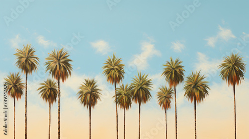 A painting of a palm tree © Cybonix