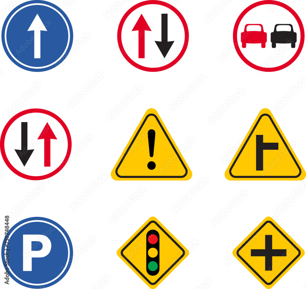 Road Traffic signs vector collection Road Traffic signs vector collection