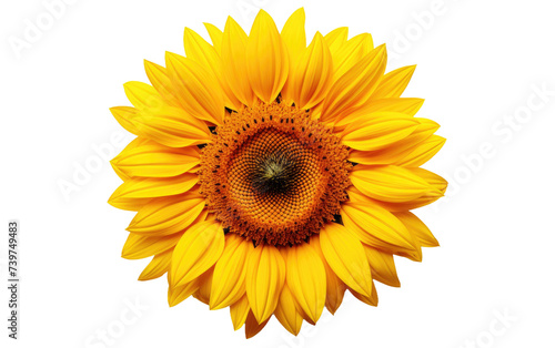 Large Yellow Sunflower With Green Center. A photograph of a vibrant sunflower with a prominent yellow bloom and a green center, showcasing the beauty of nature.