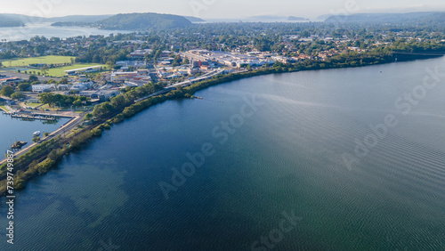 Aerial drone view of Woy Woy on the Central Coast of New South Wales, Australia  © Steve