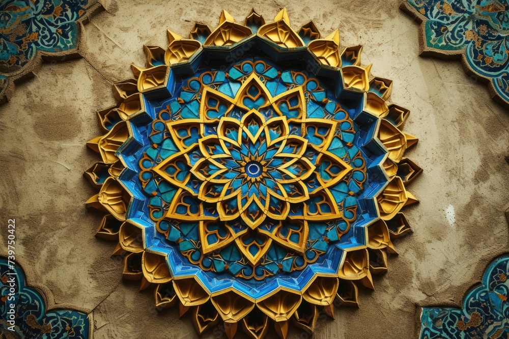 image showcasing intricate Islamic geometrical patterns for Ramadan.