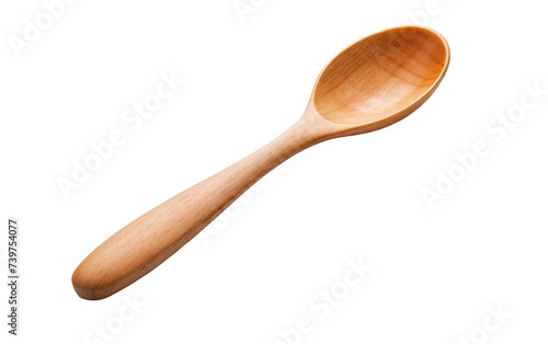 A wooden spoon. on a White or Clear Surface PNG Transparent Background.