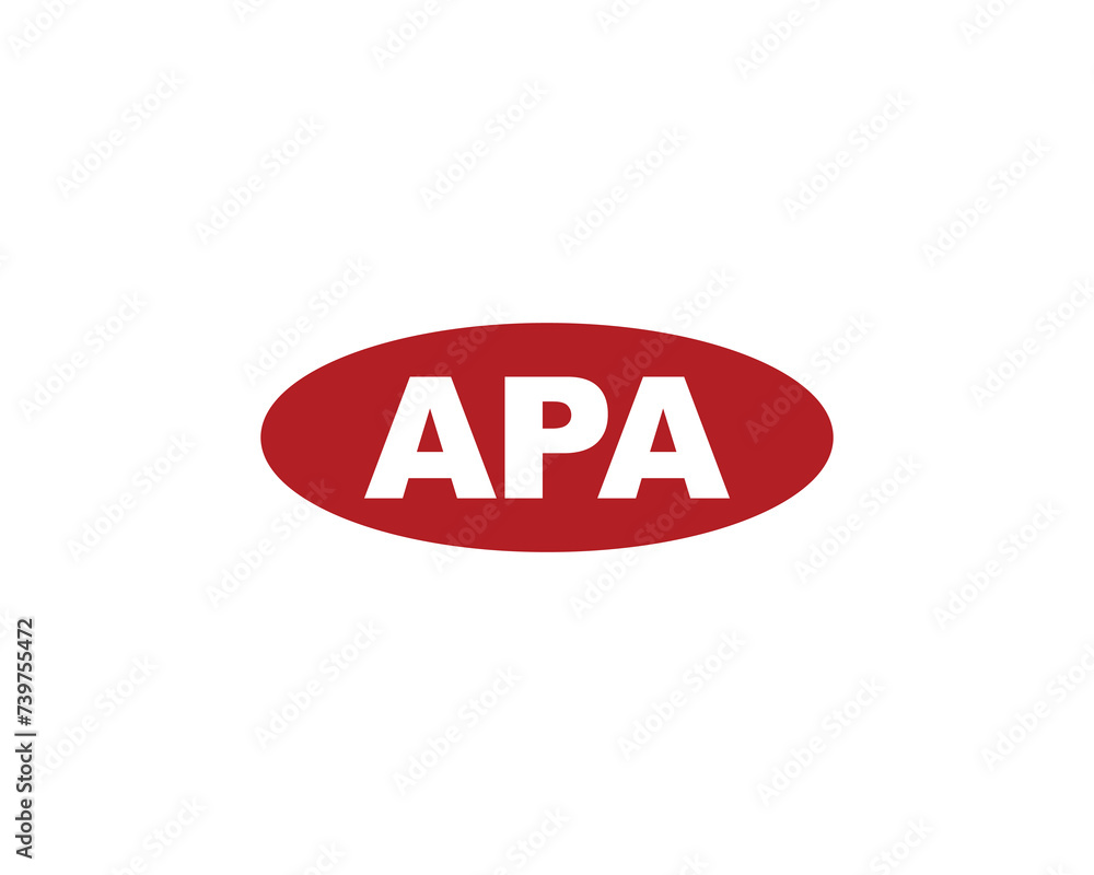 APA logo design vector template - obrazy, fototapety, plakaty 