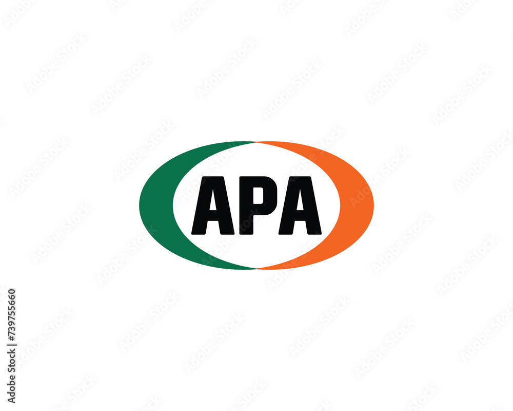 APA logo design vector template APA logo design vector template