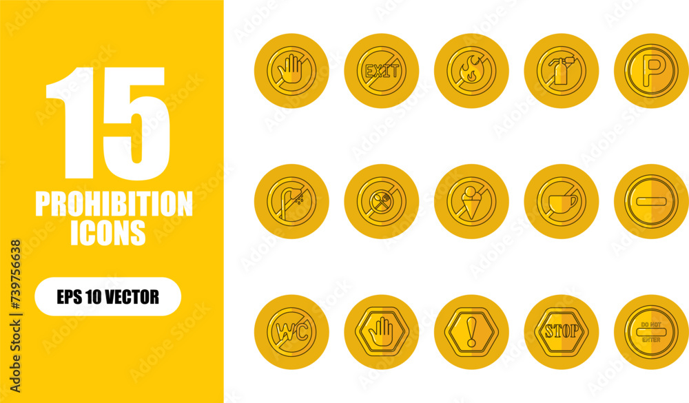 Prohibition Icon Collection Prohibition Icon Collection