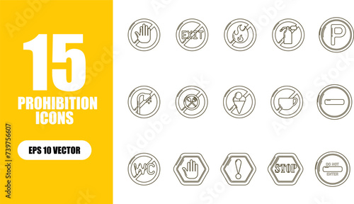 Prohibition Icon Collection