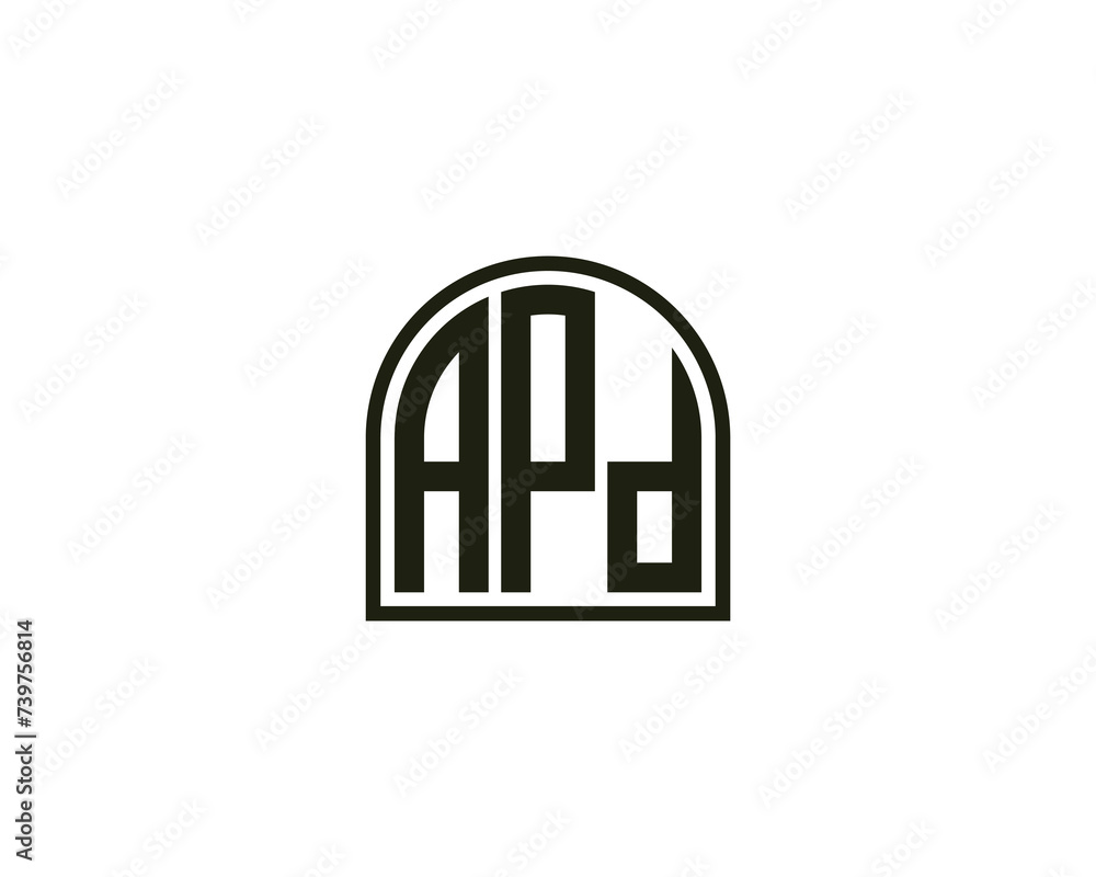 APD logo design vector template APD logo design vector template