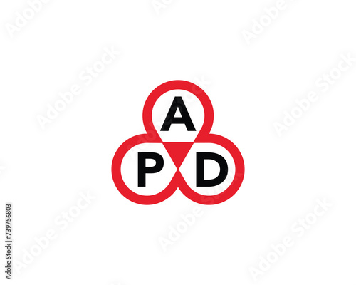 APD logo design vector template