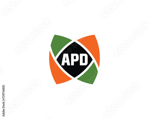 APD logo design vector template