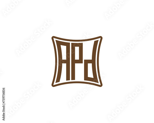 APD logo design vector template