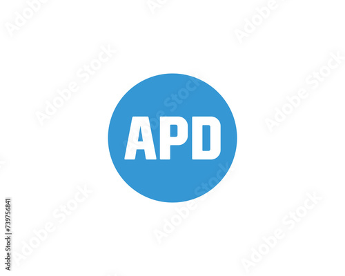 APD logo design vector template