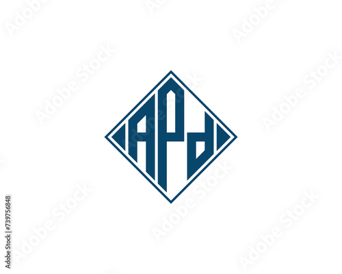 APD logo design vector template