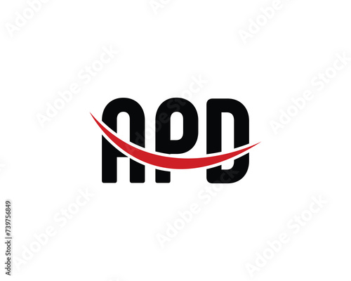 APD logo design vector template