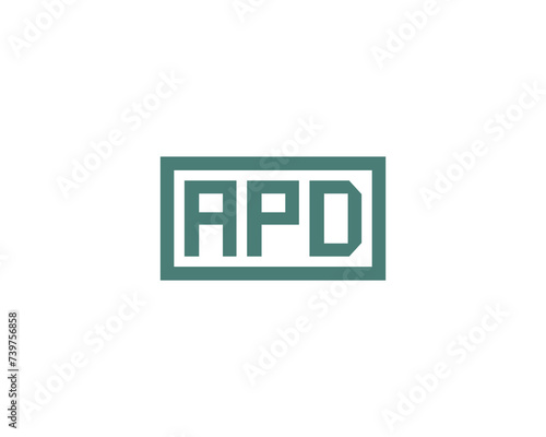 APD logo design vector template