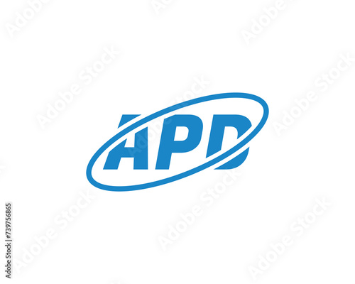 APD logo design vector template