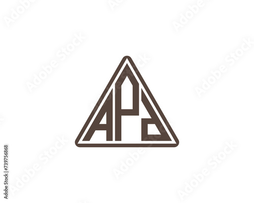 APD logo design vector template