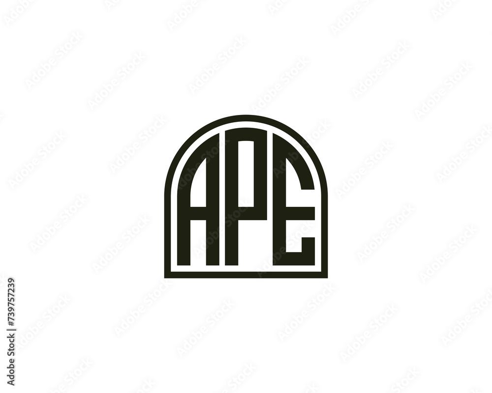 APE logo design vector template