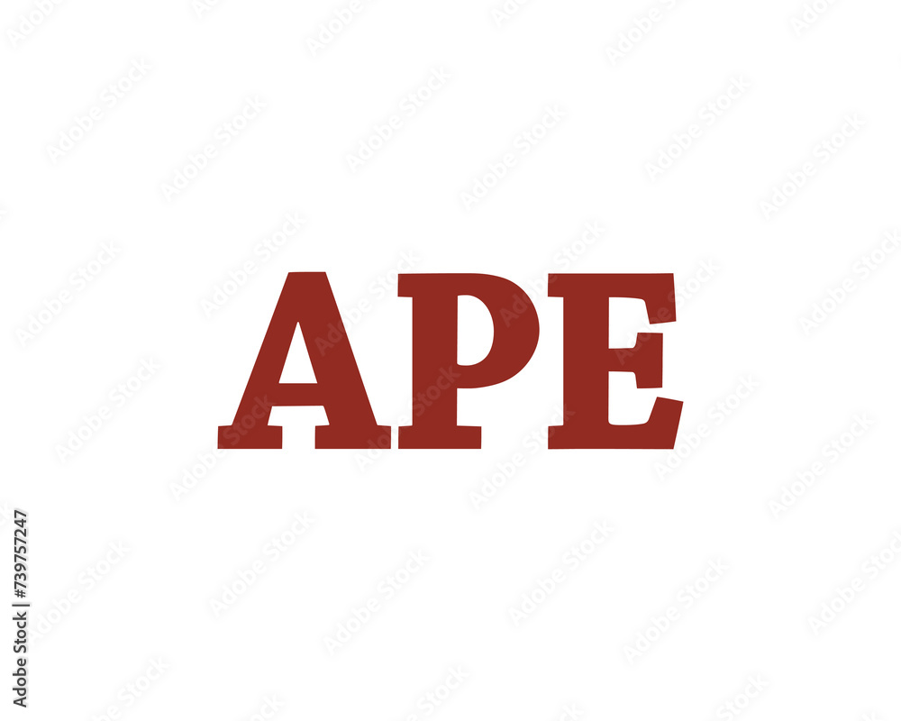 APE logo design vector template