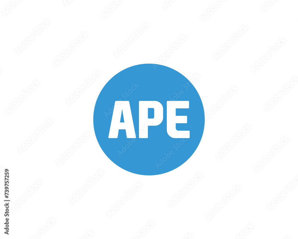 APE logo design vector template APE logo design vector template
