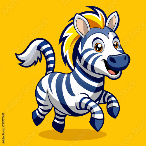 Playful Zebra with Bold Stripes