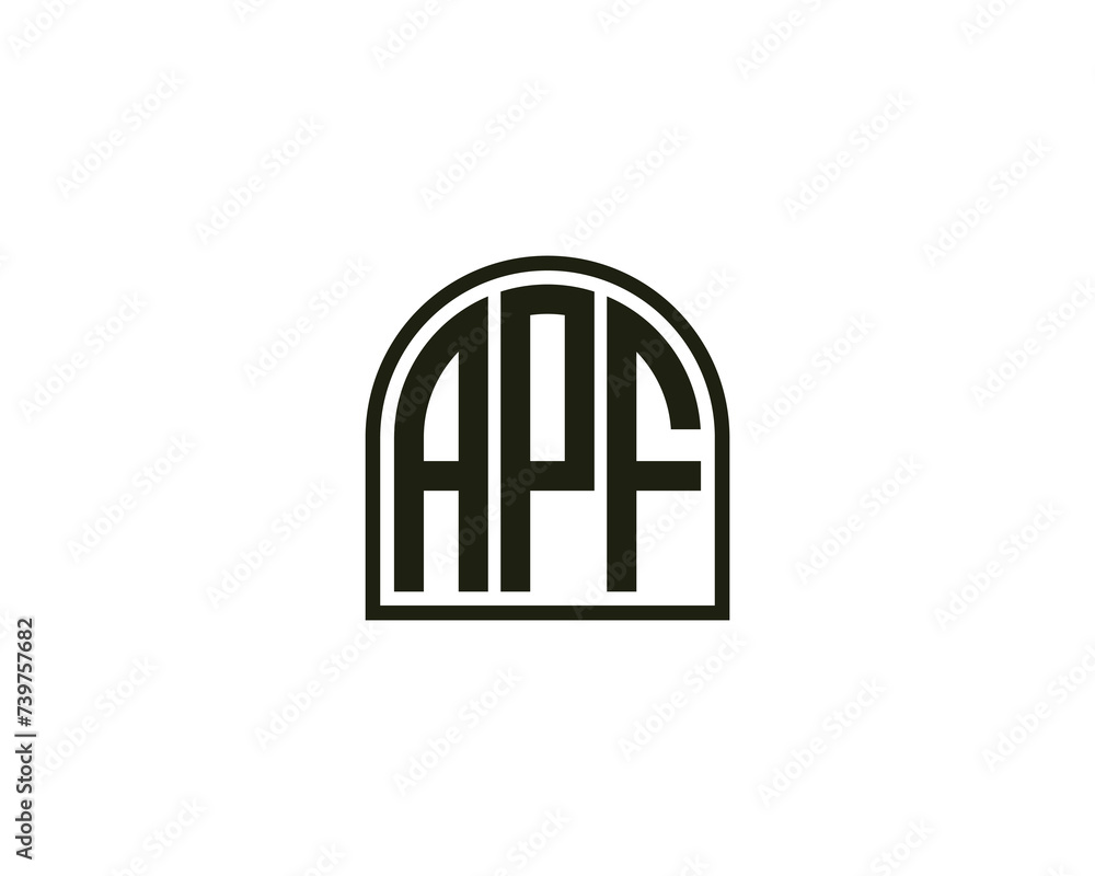 APF logo design vector template
