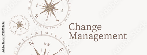 Change Management sign on white background