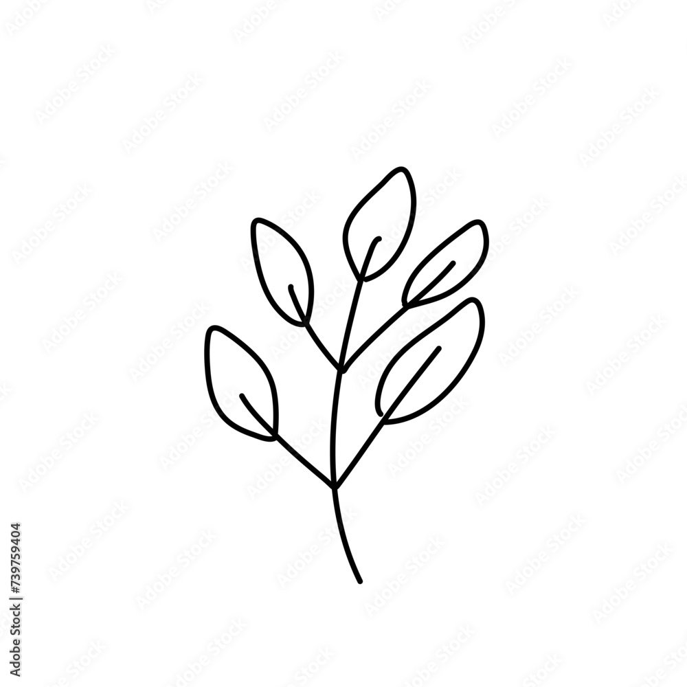 Obraz premium Floral ornament hand drawn