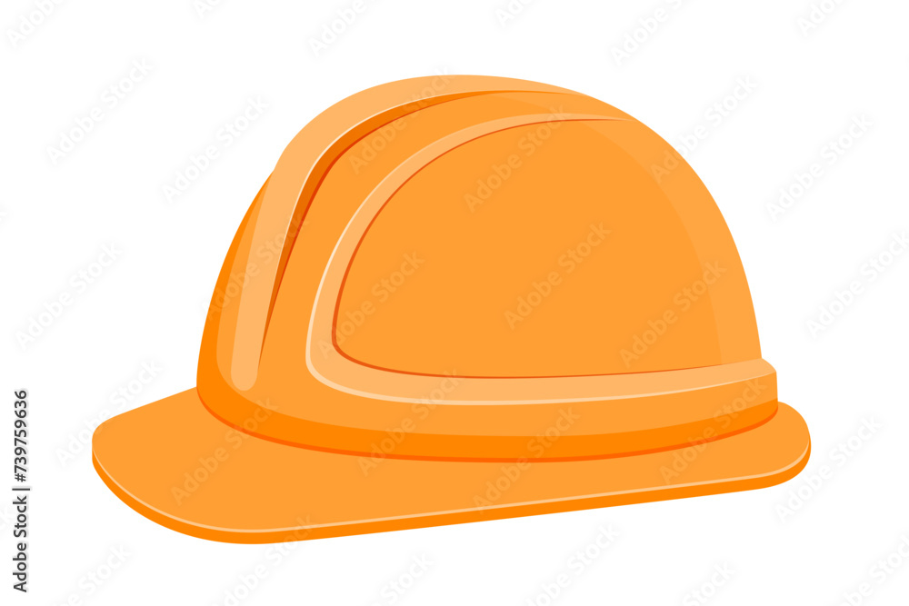 plastic helmet to protect the head in construction or repair stock vector illustration plastic helmet to protect the head in construction or repair stock vector illustration