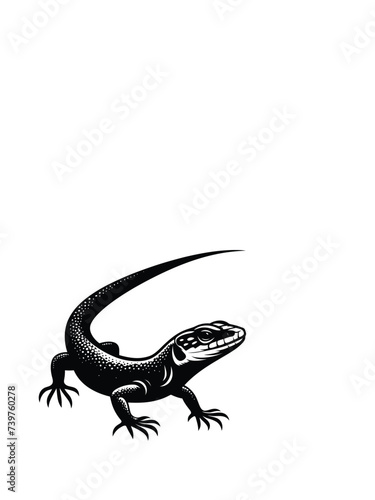 Camouflage Chic  Stylish Lizard Vector Silhouette