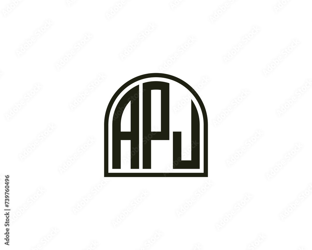 APJ logo design vector template