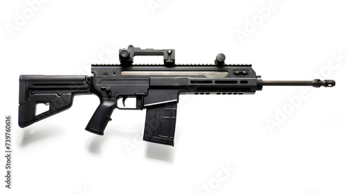 The Intricate Design and Unique Features of the FN PS90 Rifle Showcased on a Minimalist Background