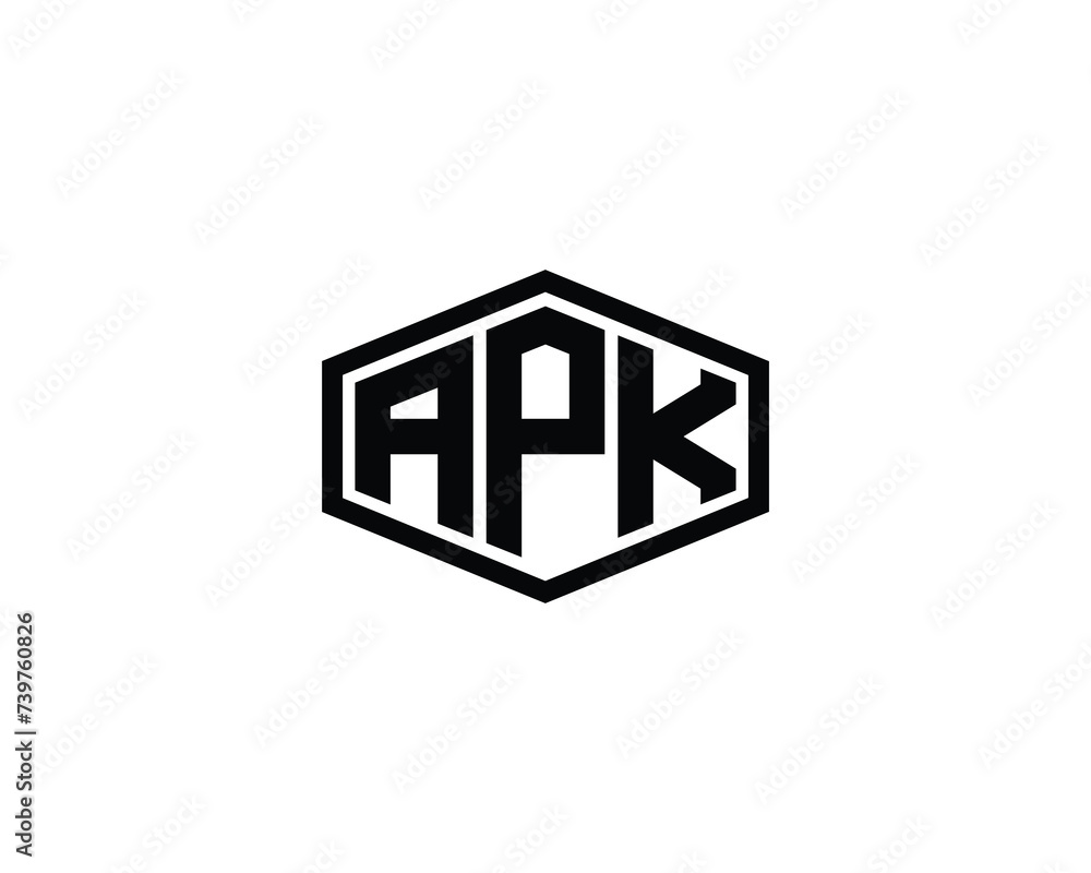 APK logo design vector template APK logo design vector template